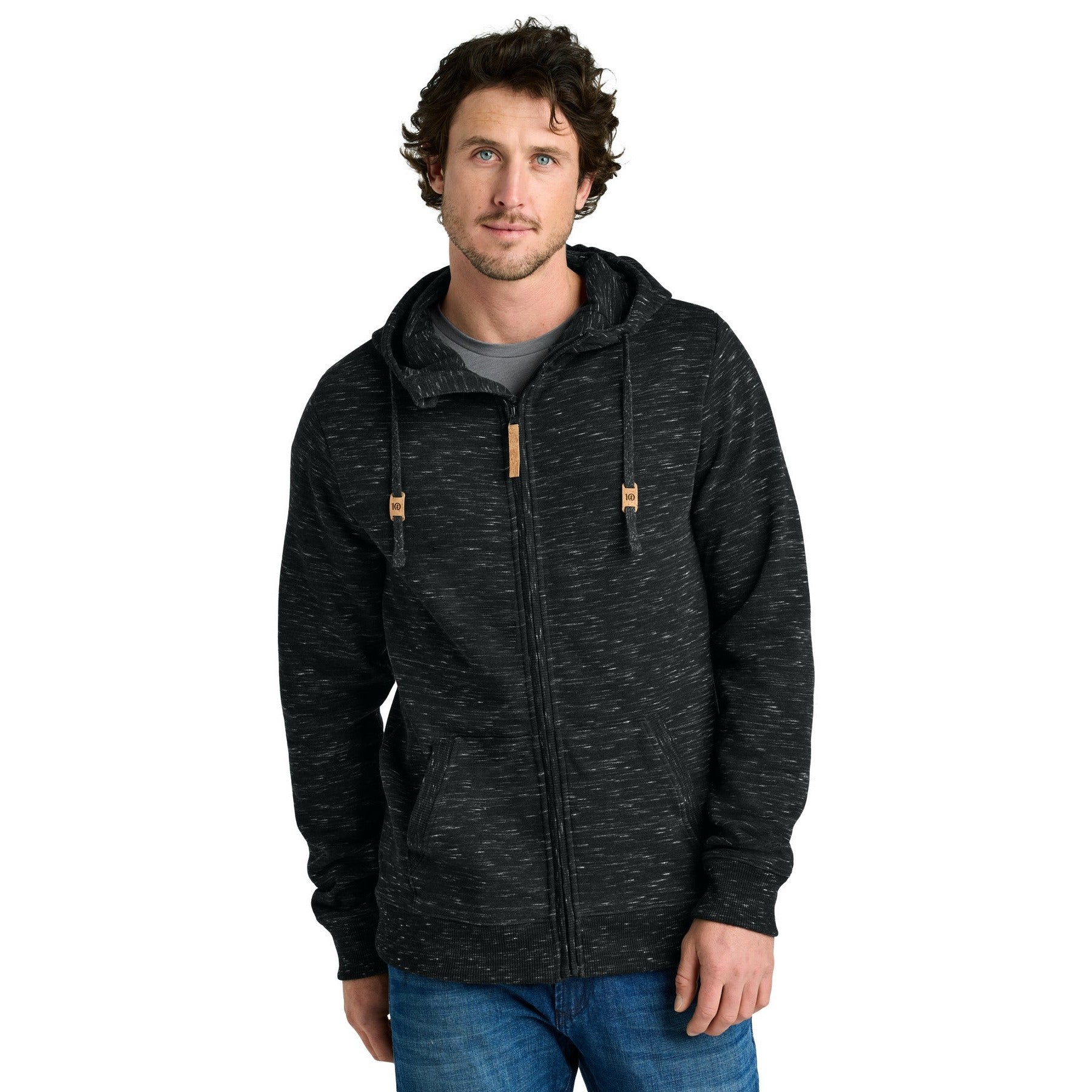 tentree-tentree® Space Dye Fleece Full-Zip Hoodie TTCM4414-MedTech-3